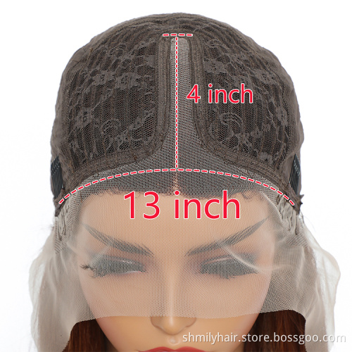 Shmily Highlight Piano 4/27 Straight 30 Inch Lace Closure Wig Ombre 13X4X1 Virgin Transparent HD Lace Front Human Hair Wigs